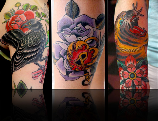 chris marchetto rose animal pin up tattoo designs