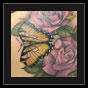 butterfly flowers tattoo design
