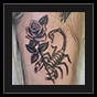 scorpion and rose tattoo design