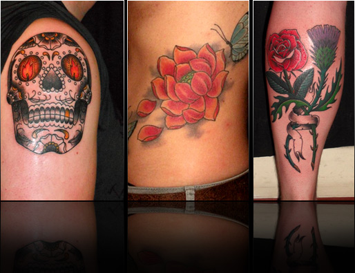 andrea furci skull rose peony tattoo design